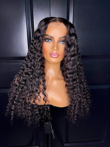 Deepcurly fully customized glueless wig